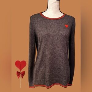 Old Navy, Women’s Classic Crew, Charcoal Colored Pullover Sweater, Size M